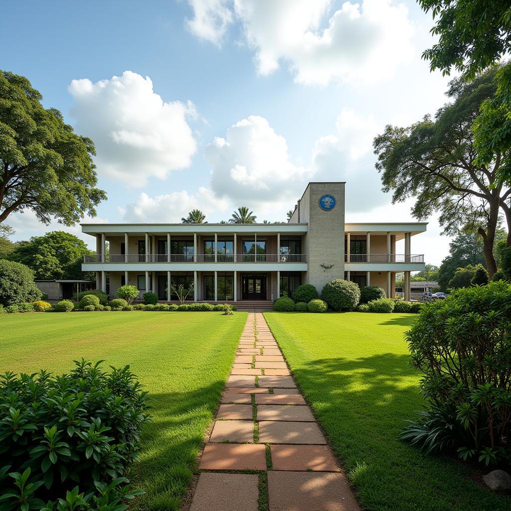 The main building of the Medical Research Council Unit The Gambia