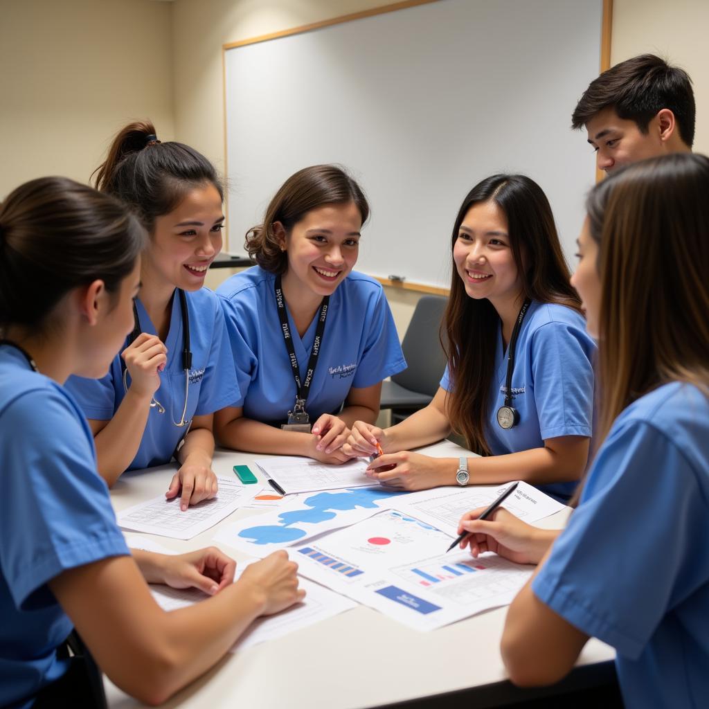 Medical Students Collaborating on Research