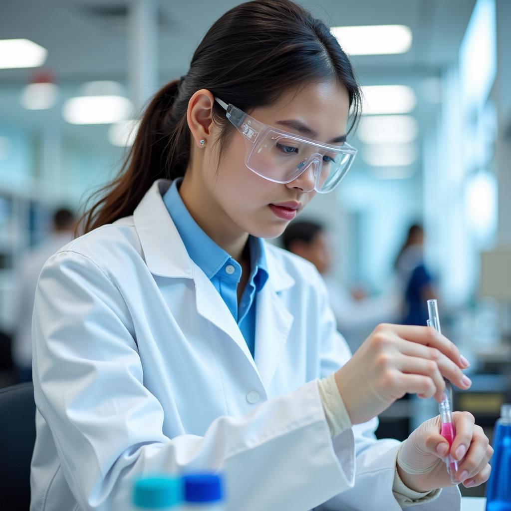 Medical Student Conducting Research in a Lab