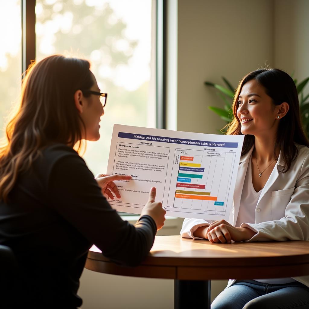 A person consulting with a nutritionist at Metabolic Research Center Lakewood CO