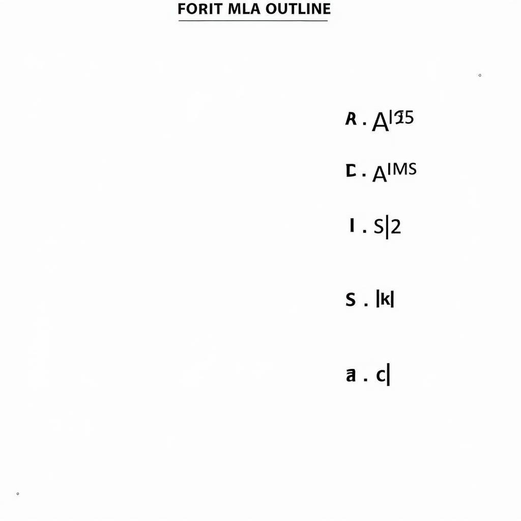 MLA Outline Template and Structure