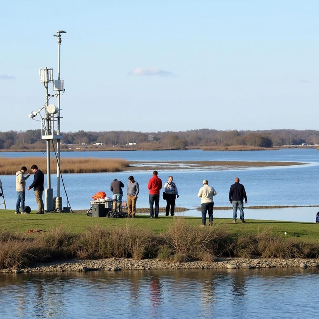 Scientists Conducting Research at Narragansett Bay