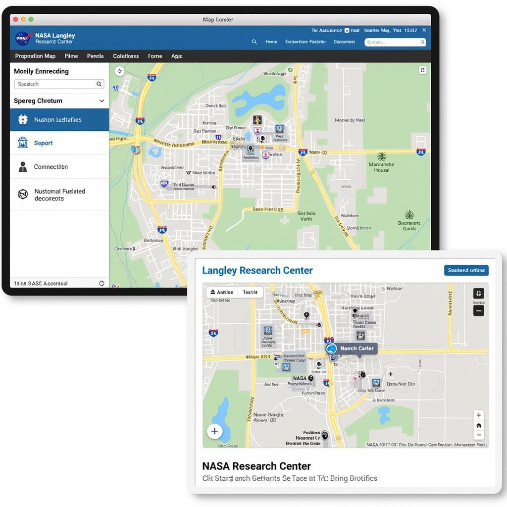 NASA Langley Map Online and Physical Versions