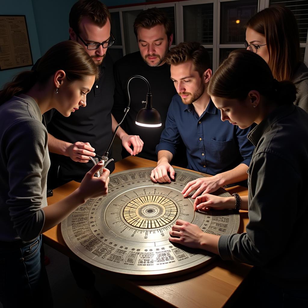 Researchers Examining the Puzzle