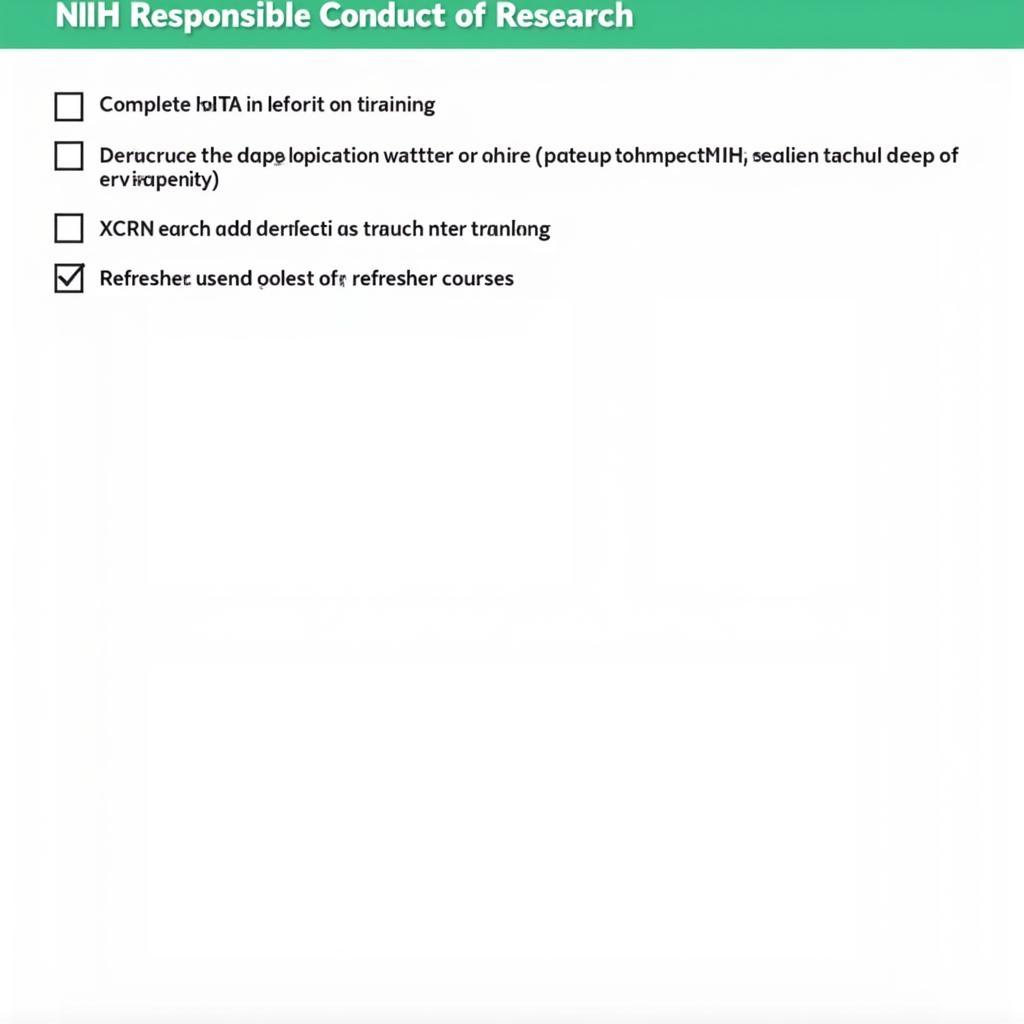 NIH RCR Compliance Checklist