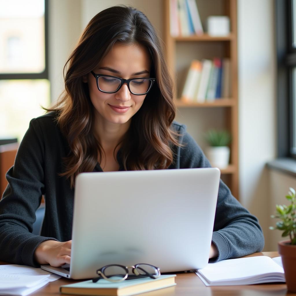 A student working on their operations research masters online program