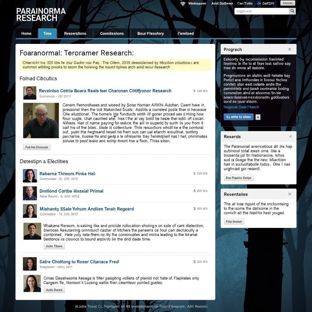 Online Research Forum Screenshot