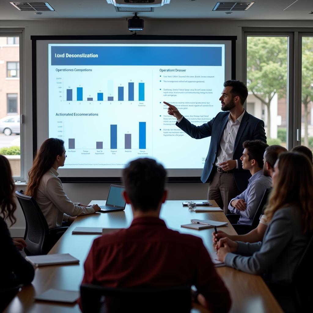 Operations Research Analyst Giving a Presentation