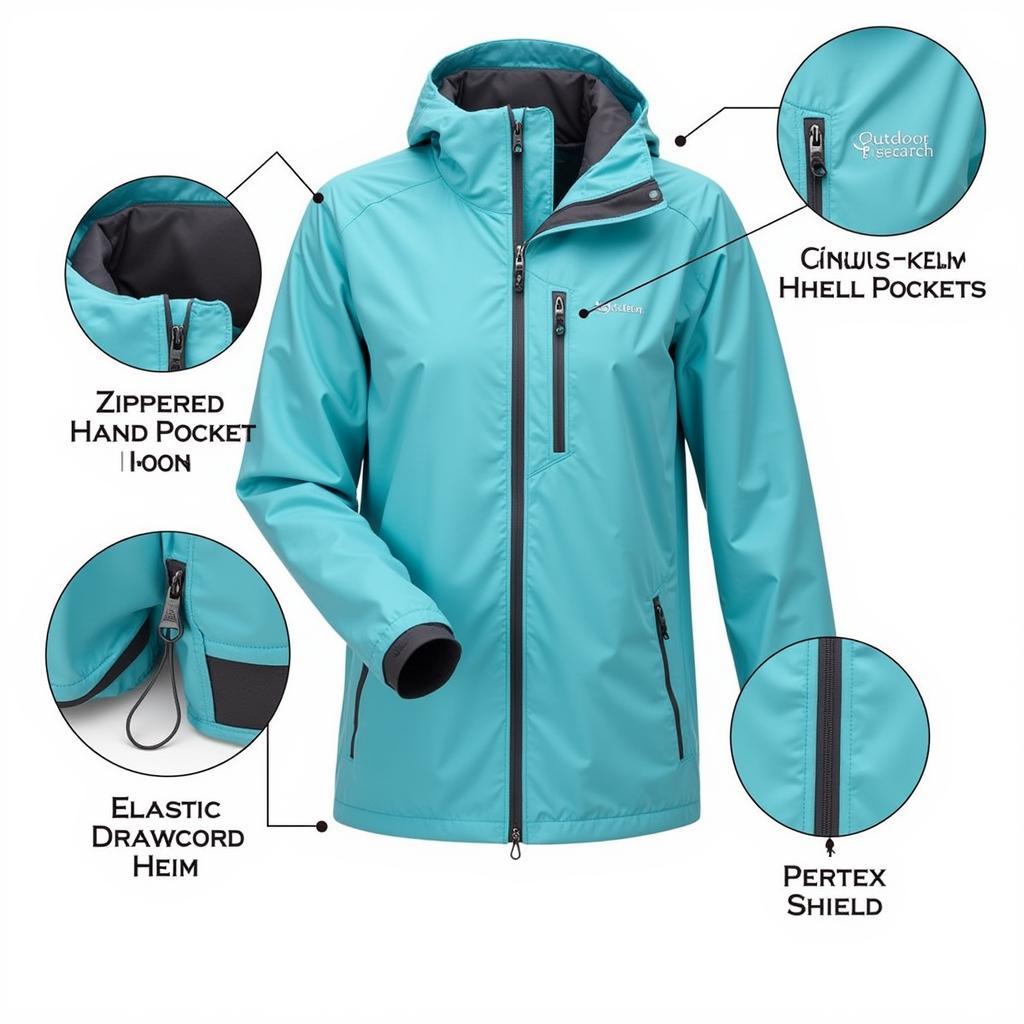 Outdoor Research Helium Rain Jacket Features