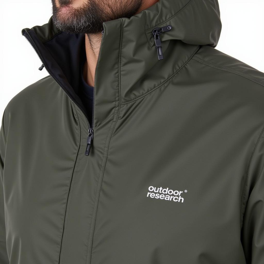 Close-up of Outdoor Research Parka Features