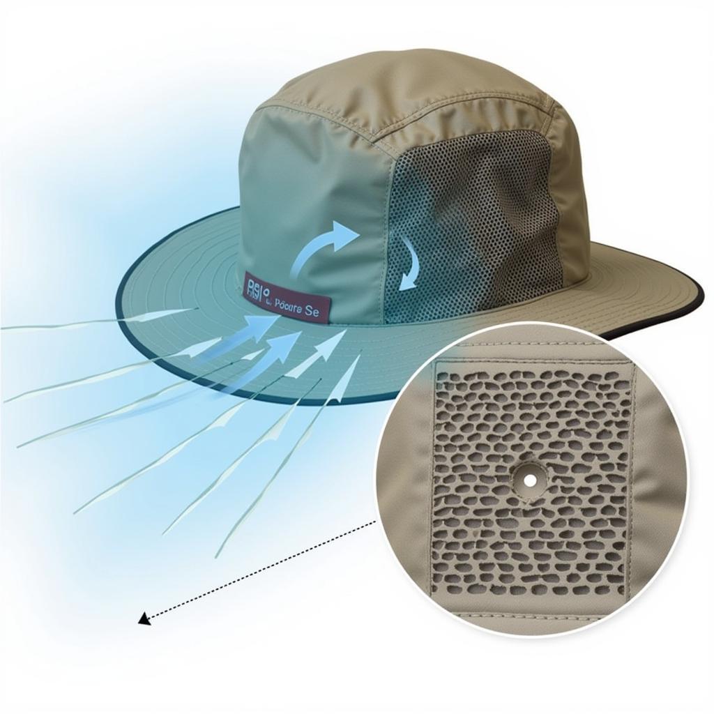 Ventilation panels on the Outdoor Research Solar Roller Hat provide breathability