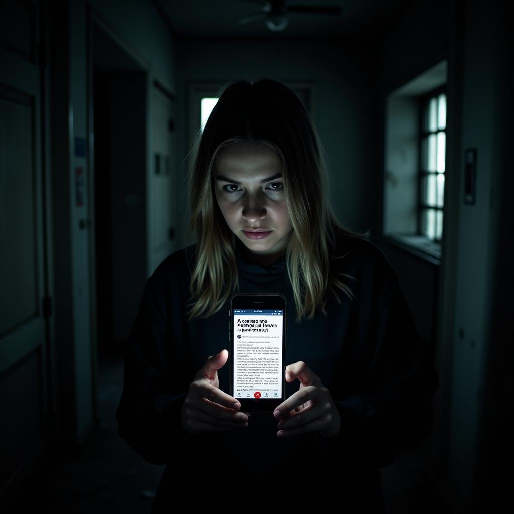 Paranormal Investigator Using AMP Website on Phone