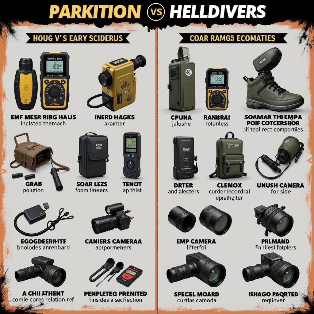 Paranormal Investigation Equipment Compared to Helldivers 2 Gear