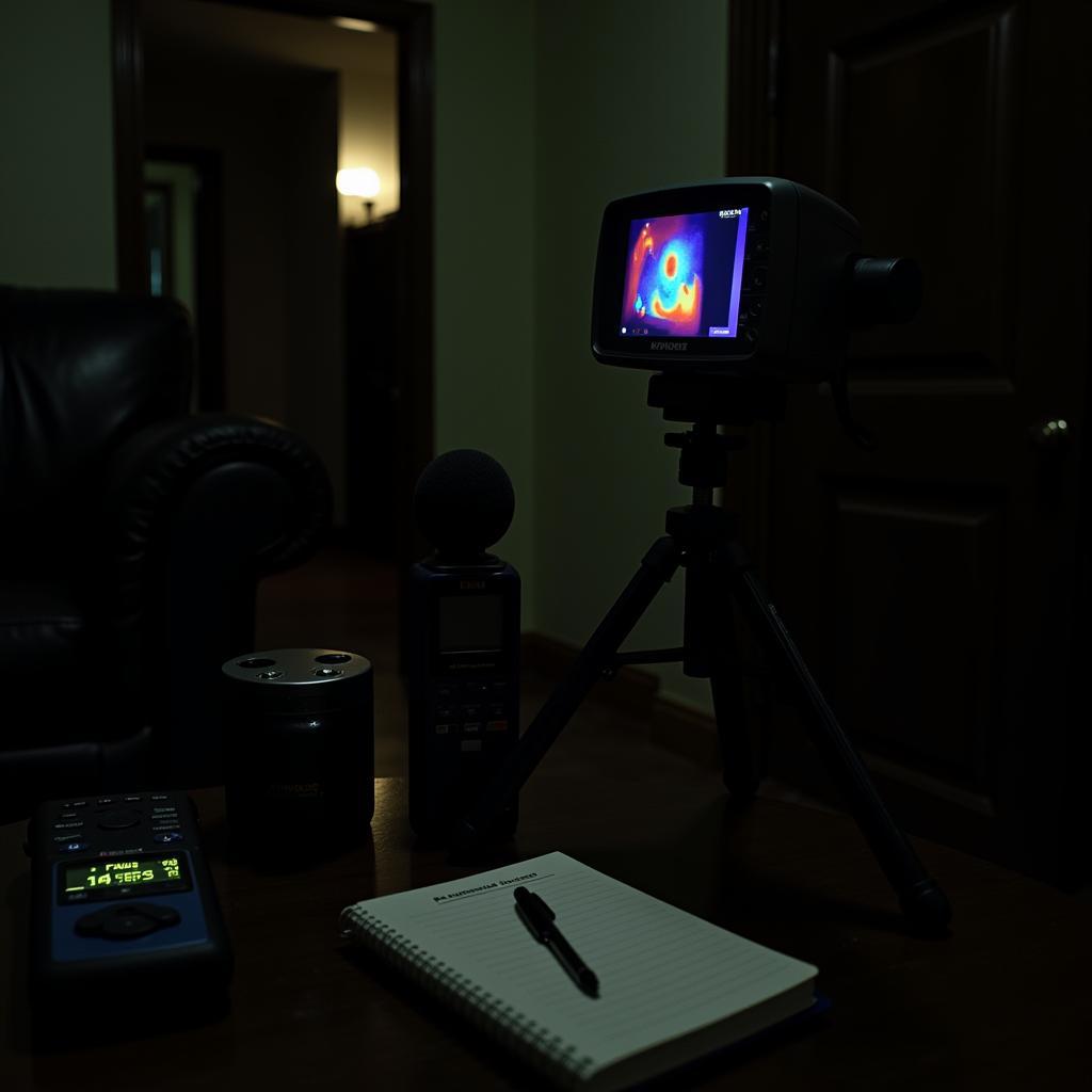 Paranormal Investigation Equipment Setup