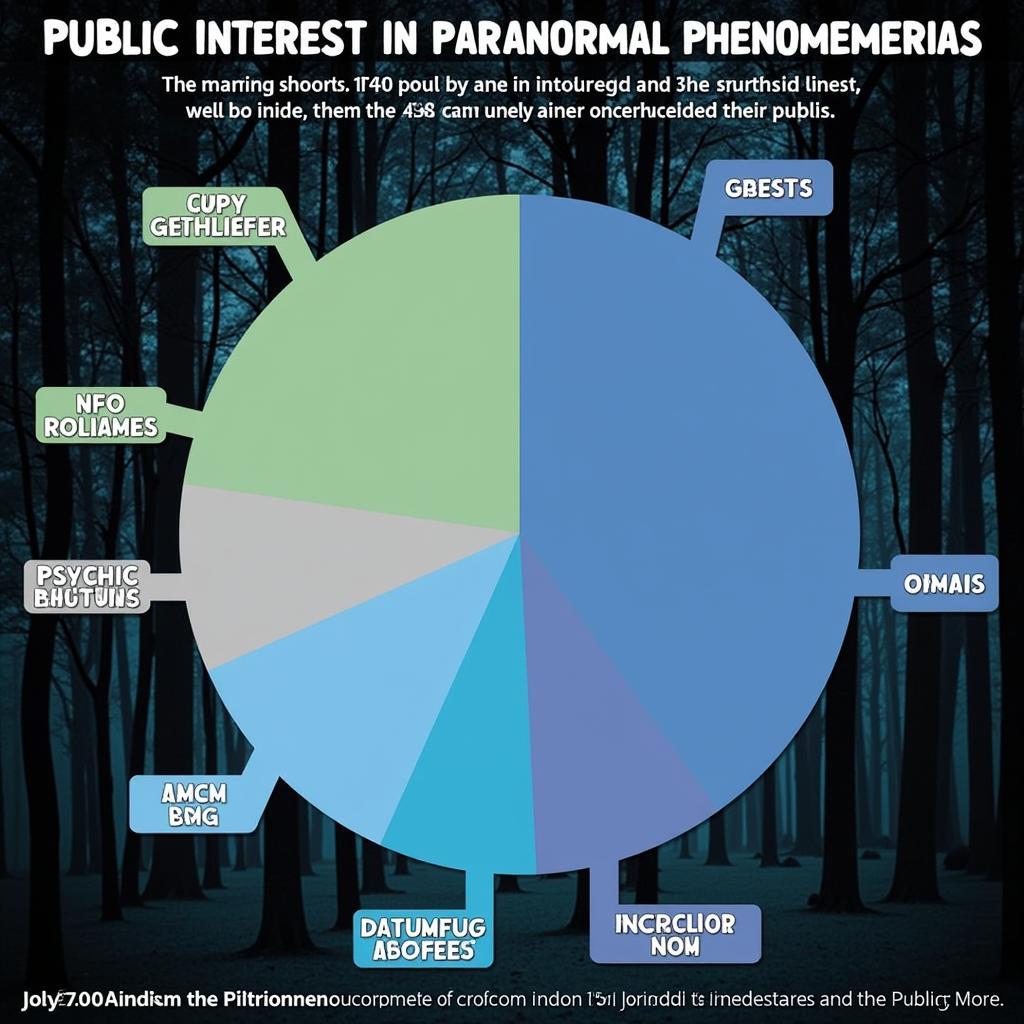 Public Interest Survey: A pie chart illustrating the distribution of interest in different types of paranormal phenomena.