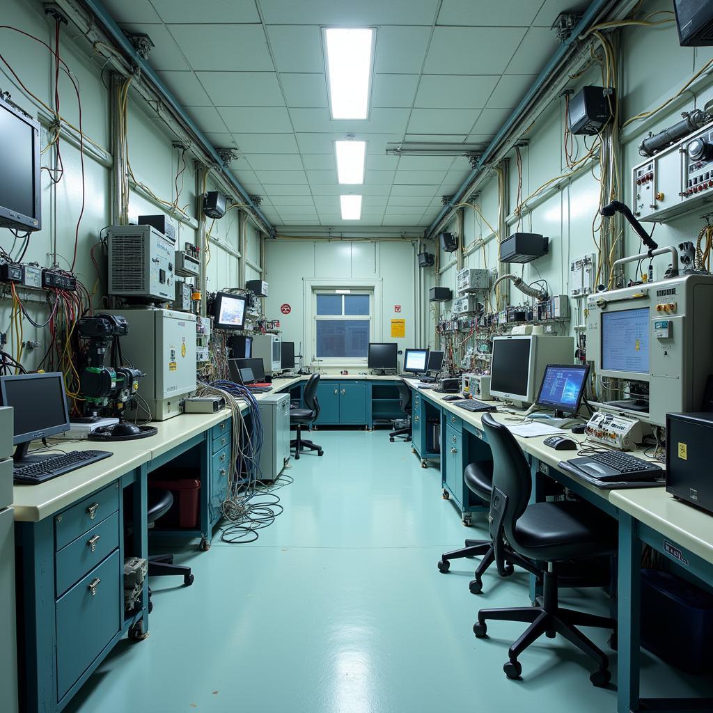 The experimental setup in the PEAR laboratory