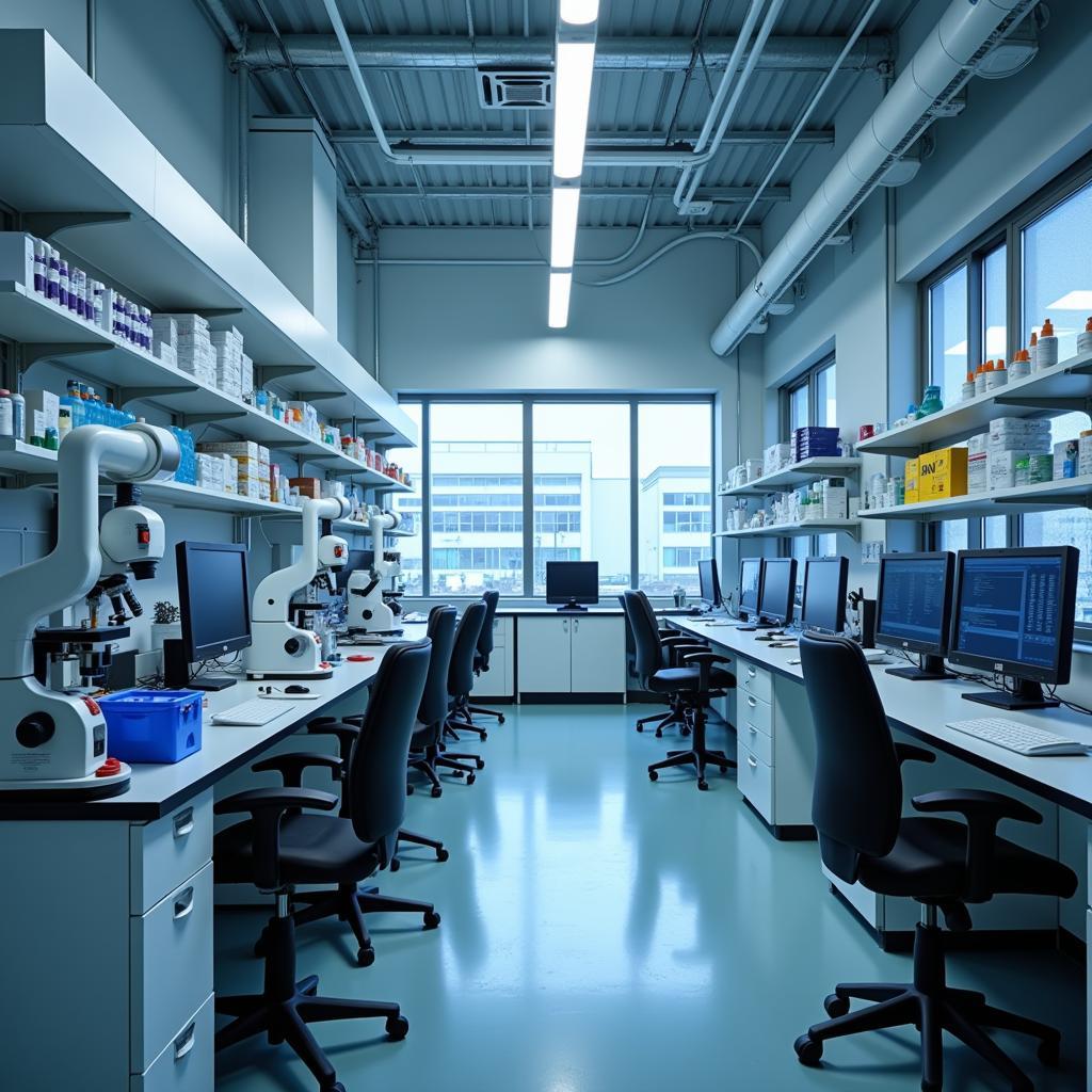 Advanced technology in a pharmaceutical research laboratory