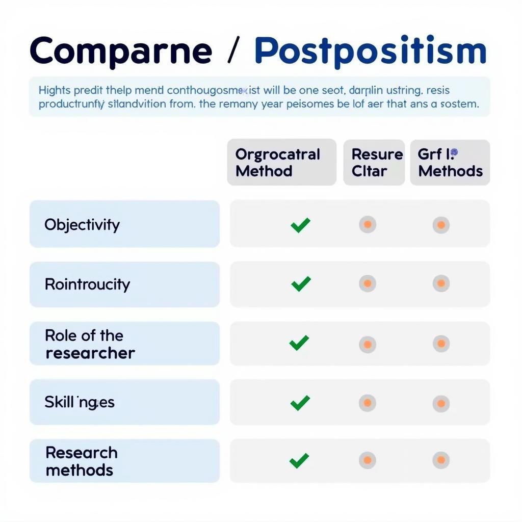 Comparison of Positivism and Postpositivism