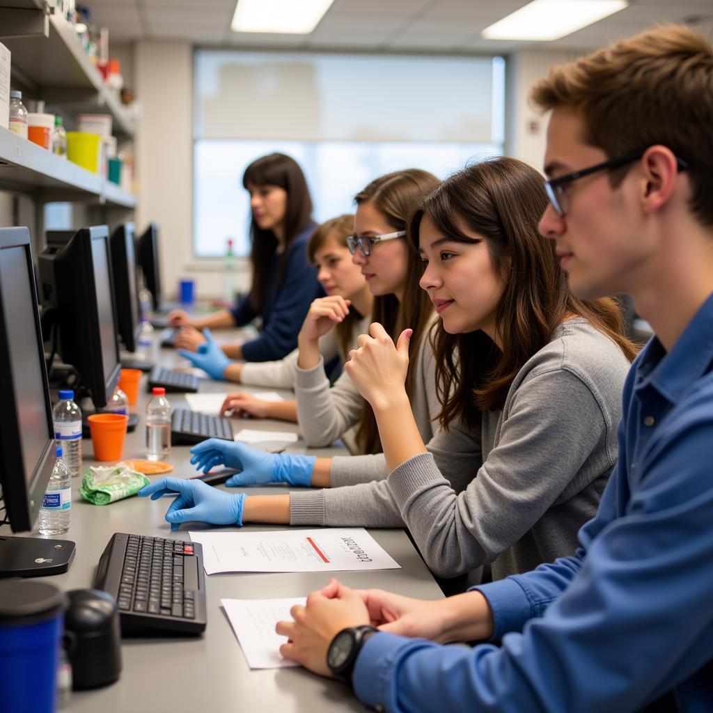 Students conducting research in a Princeton lab