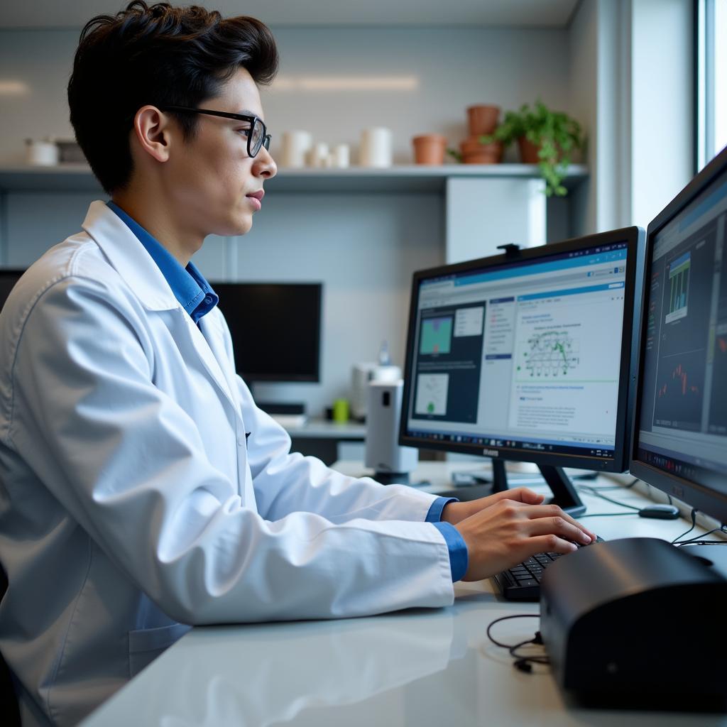 Psychology Student Conducting Research in a Lab