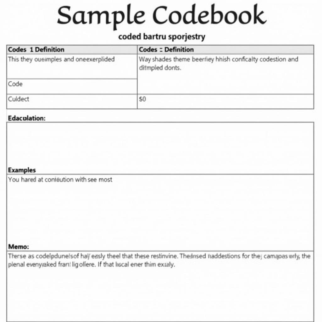 Example of a Qualitative Research Codebook