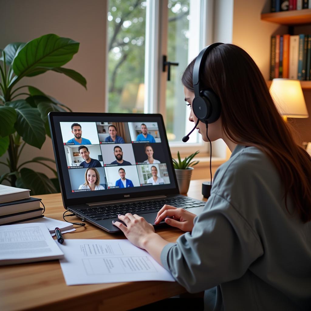 Remote Clinical Researcher Working from Home