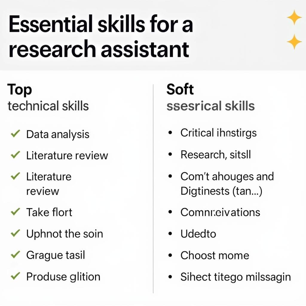 List of essential skills for a research assistant resume