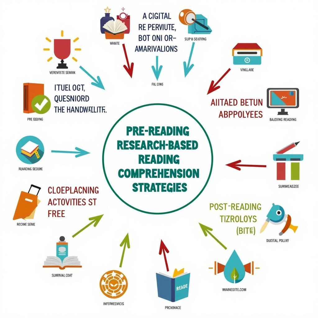 Diagram illustrating research-based reading comprehension strategies