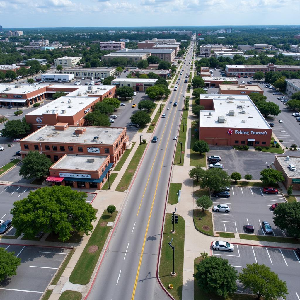 Aerial View of Research Boulevard Austin TX