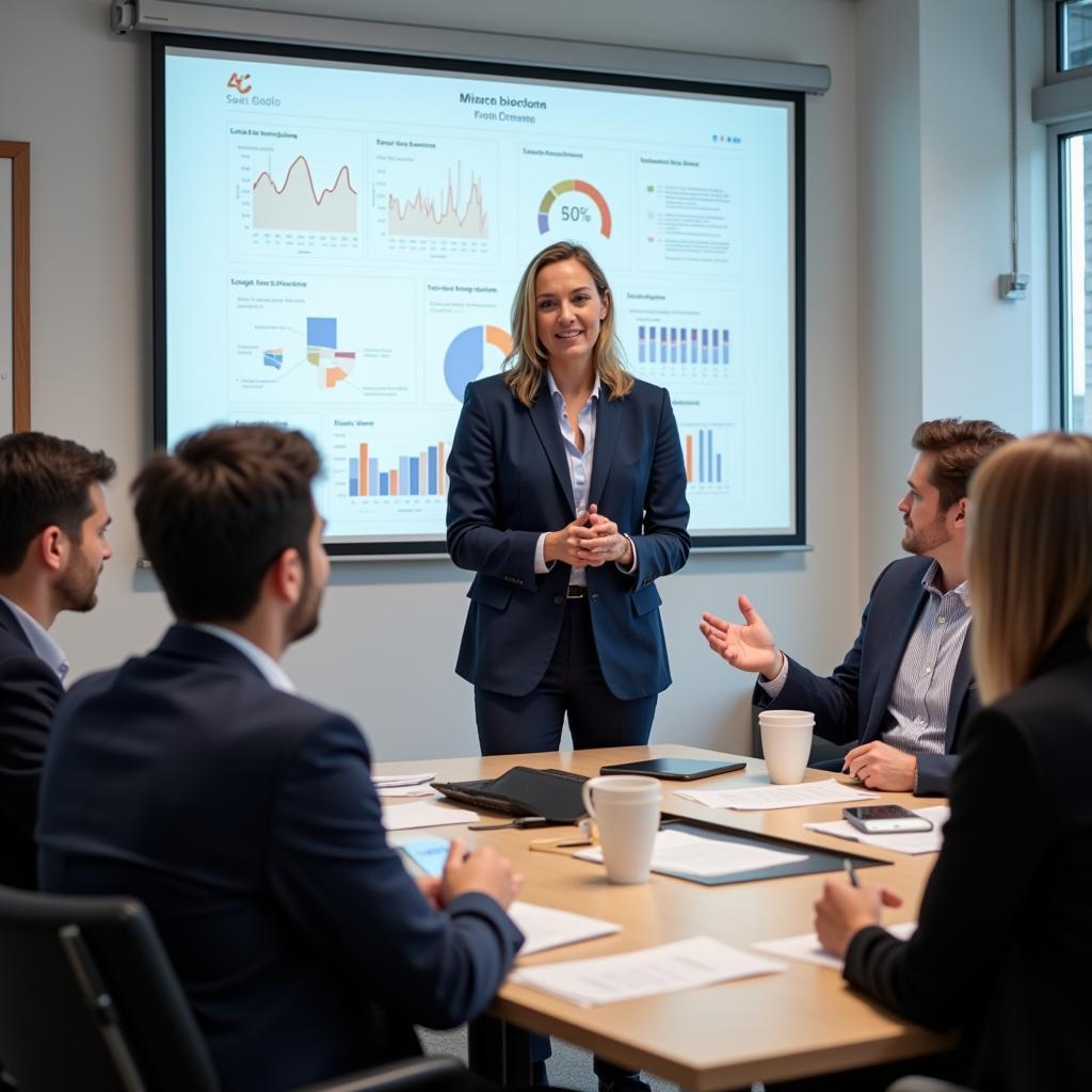 Research Director Leading a Team Meeting