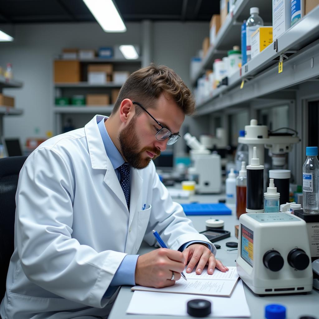 Research Fellow conducting experiments in a laboratory