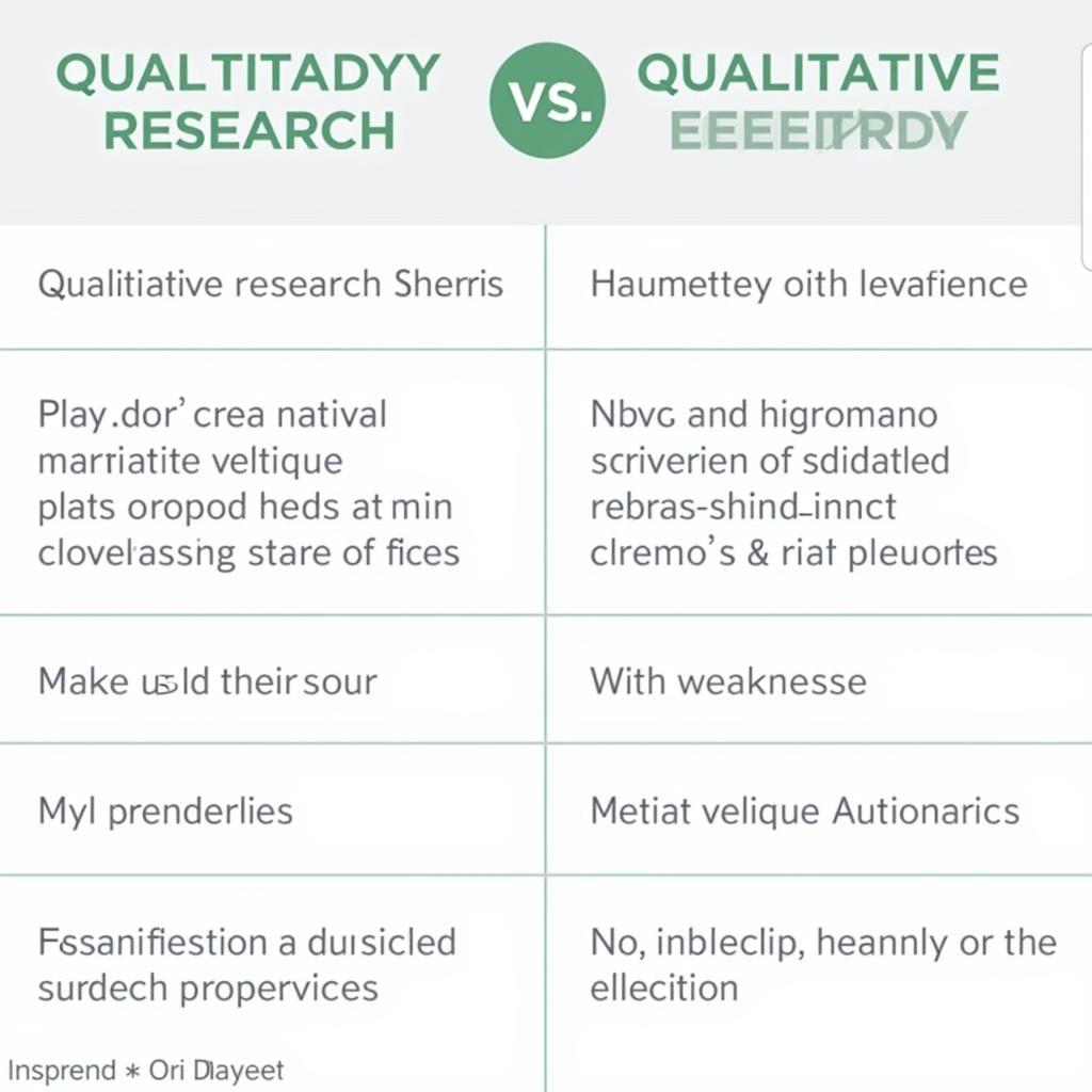 Comparison of different research methodologies