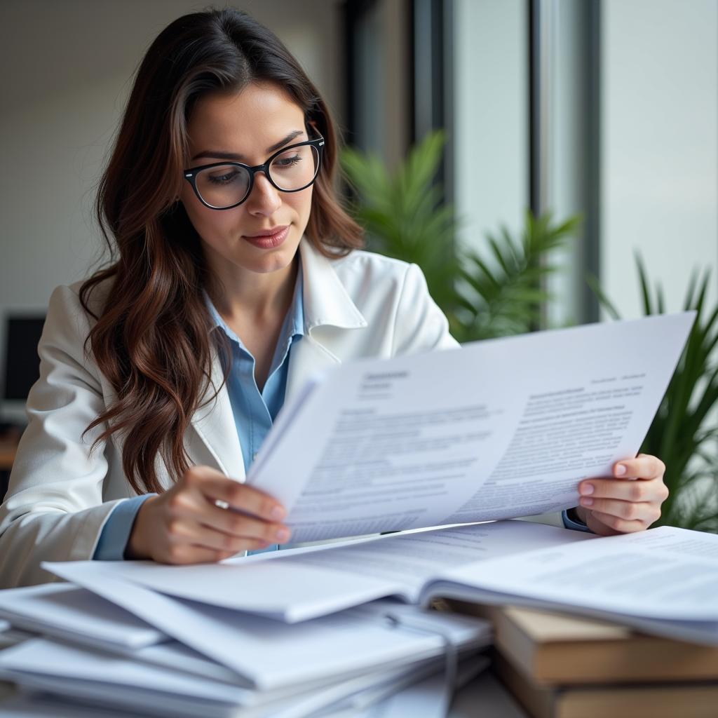 Research Regulatory Specialist Reviewing Documents