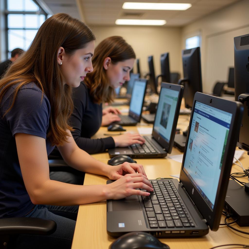 Researchers Accessing Online Resources at the Houston History Research Center