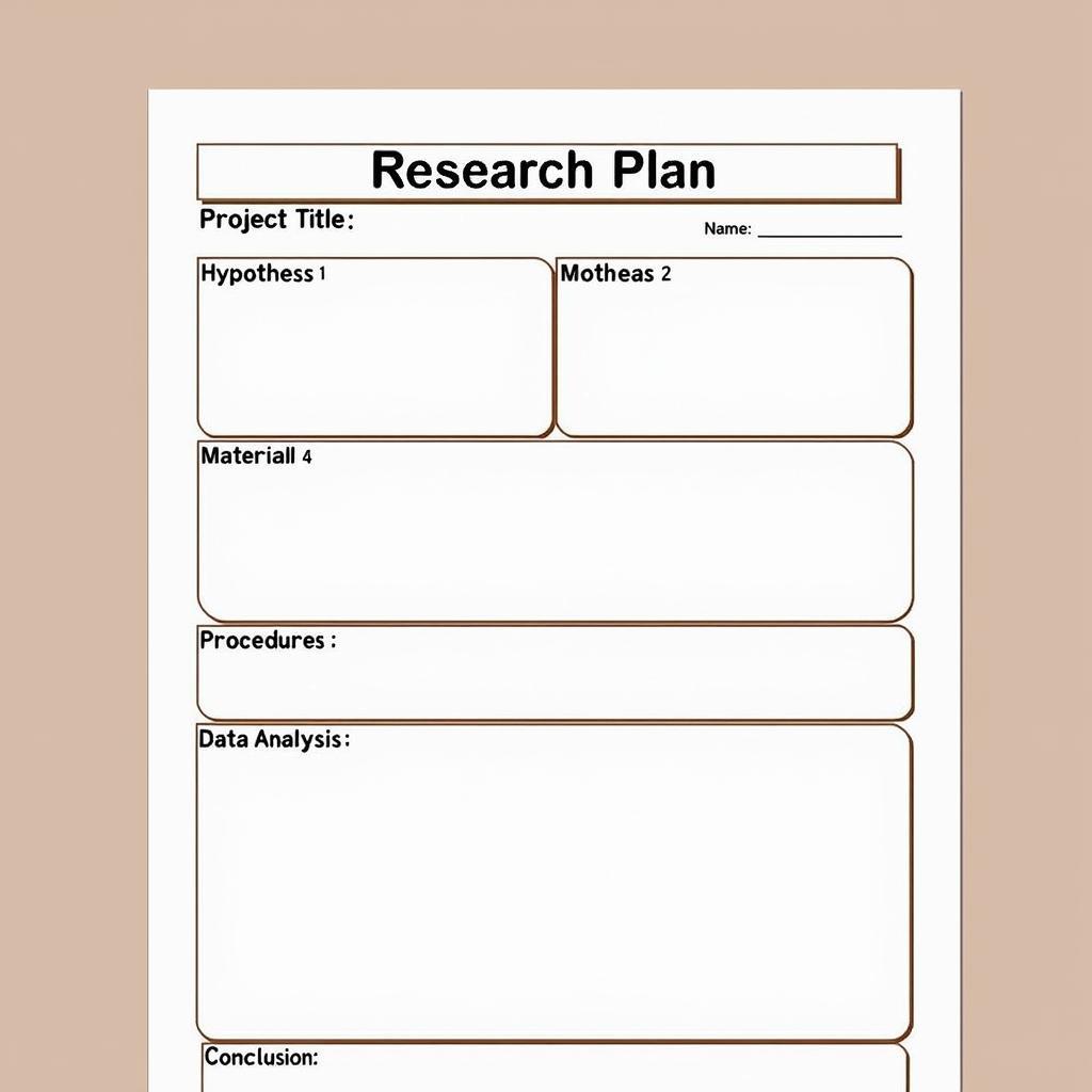 Example of a Science Fair Research Plan