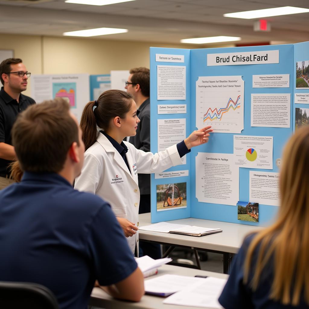 Student Presenting Science Fair Project