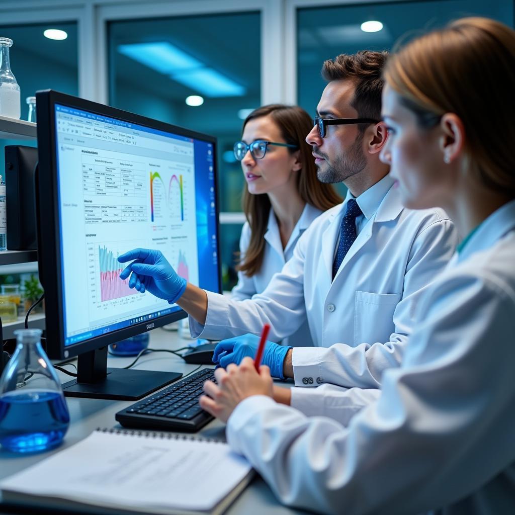 Scientists Collaborating in a Research Laboratory