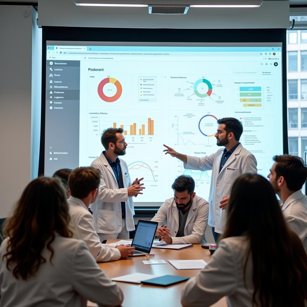 Scientists Discussing Research in a Lab Meeting