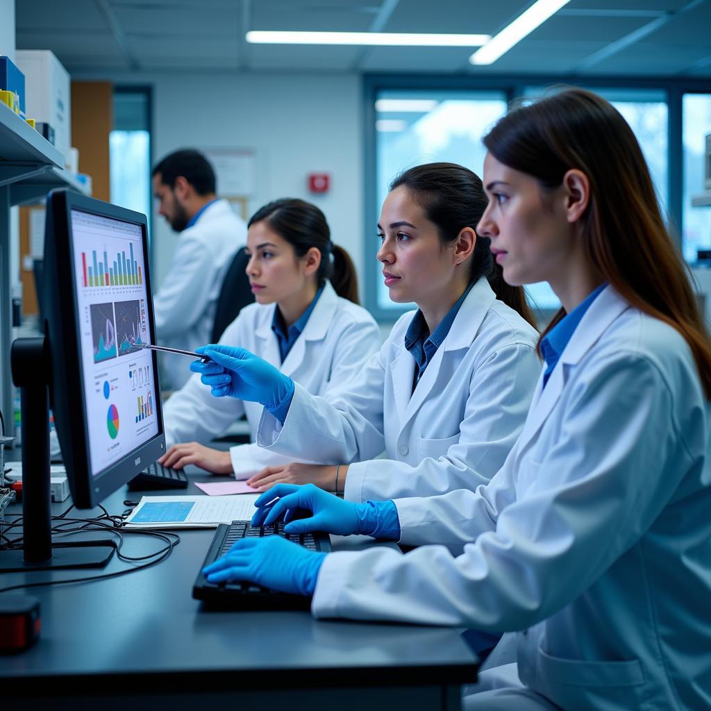 Scripps Research Scientists Working in a Modern Laboratory