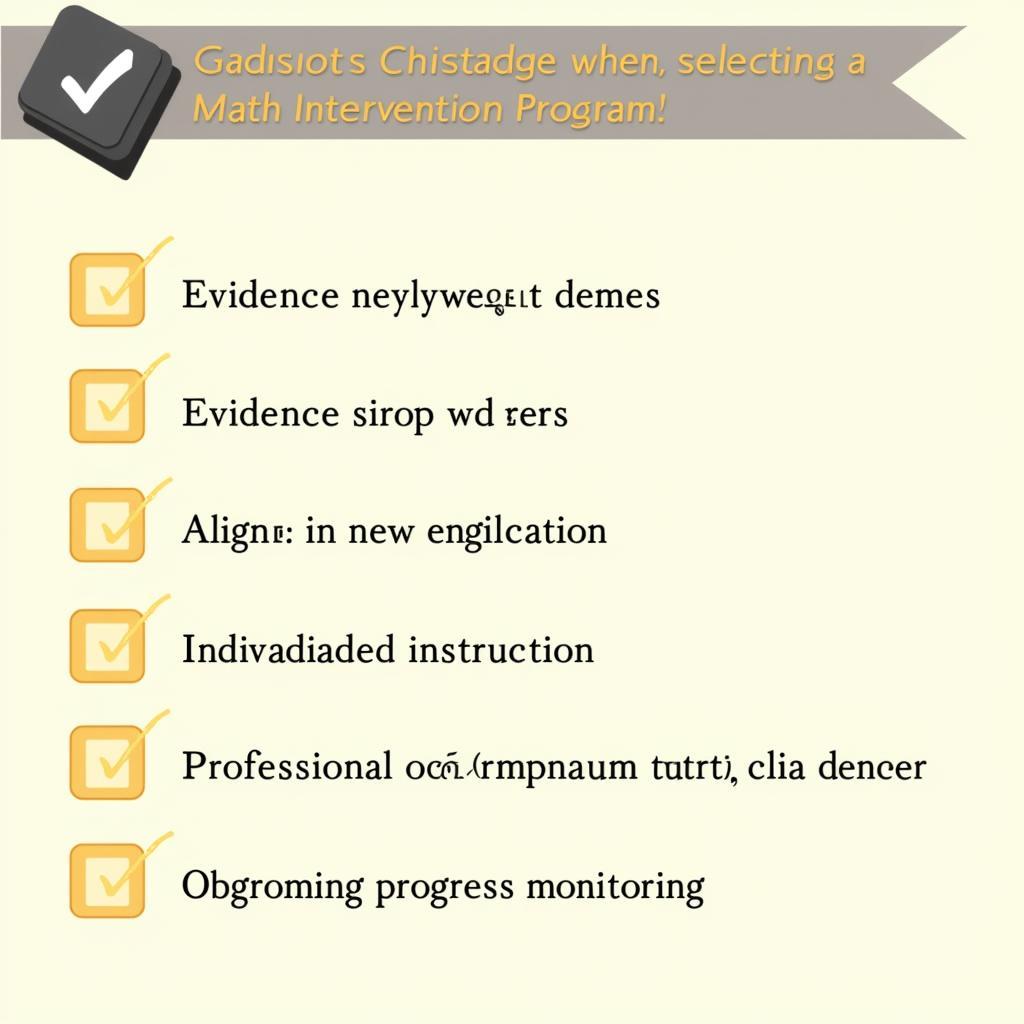 Factors to Consider When Choosing a Math Intervention Program