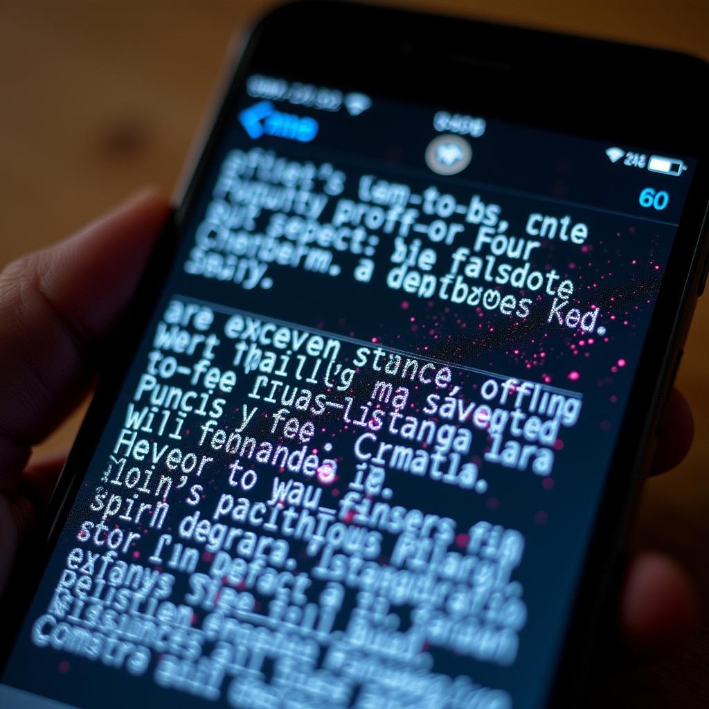 Example of a Text Message Anomaly