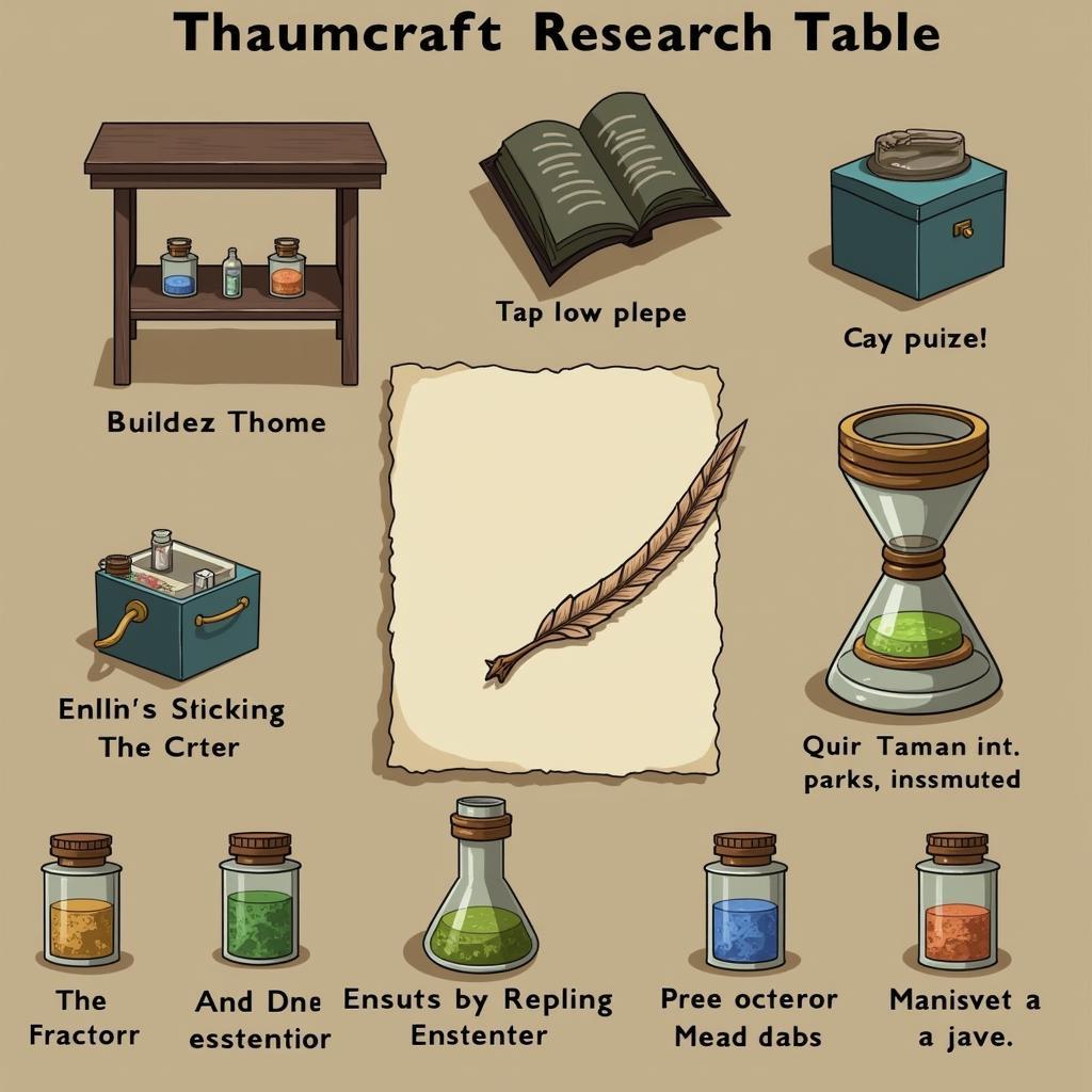 Setting up the Thaumcraft Research Table