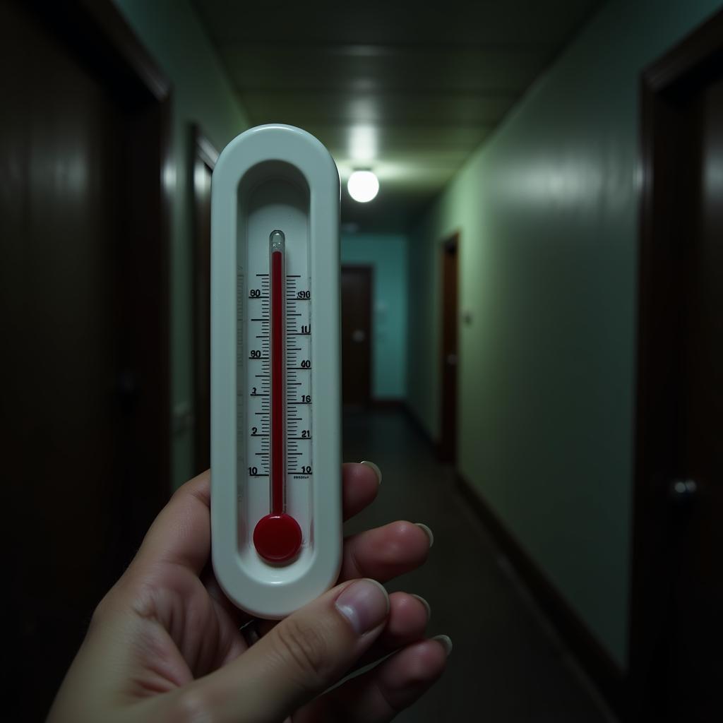 Thermometer Reading in a Cold Spot