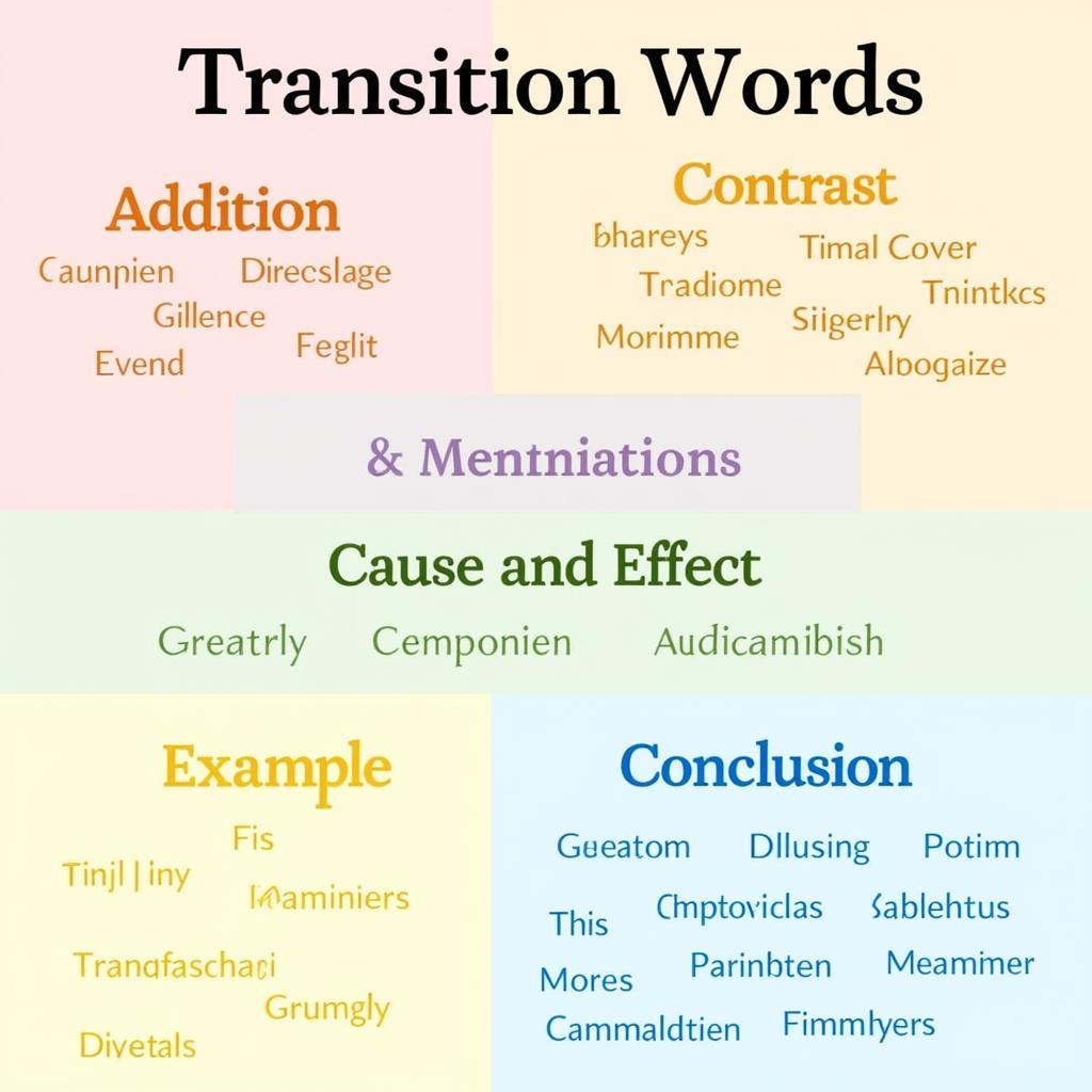 Transition Words Categories