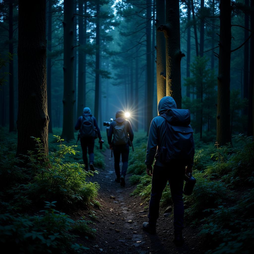 Field researchers from the Trevor Nichols Research Center conducting an investigation