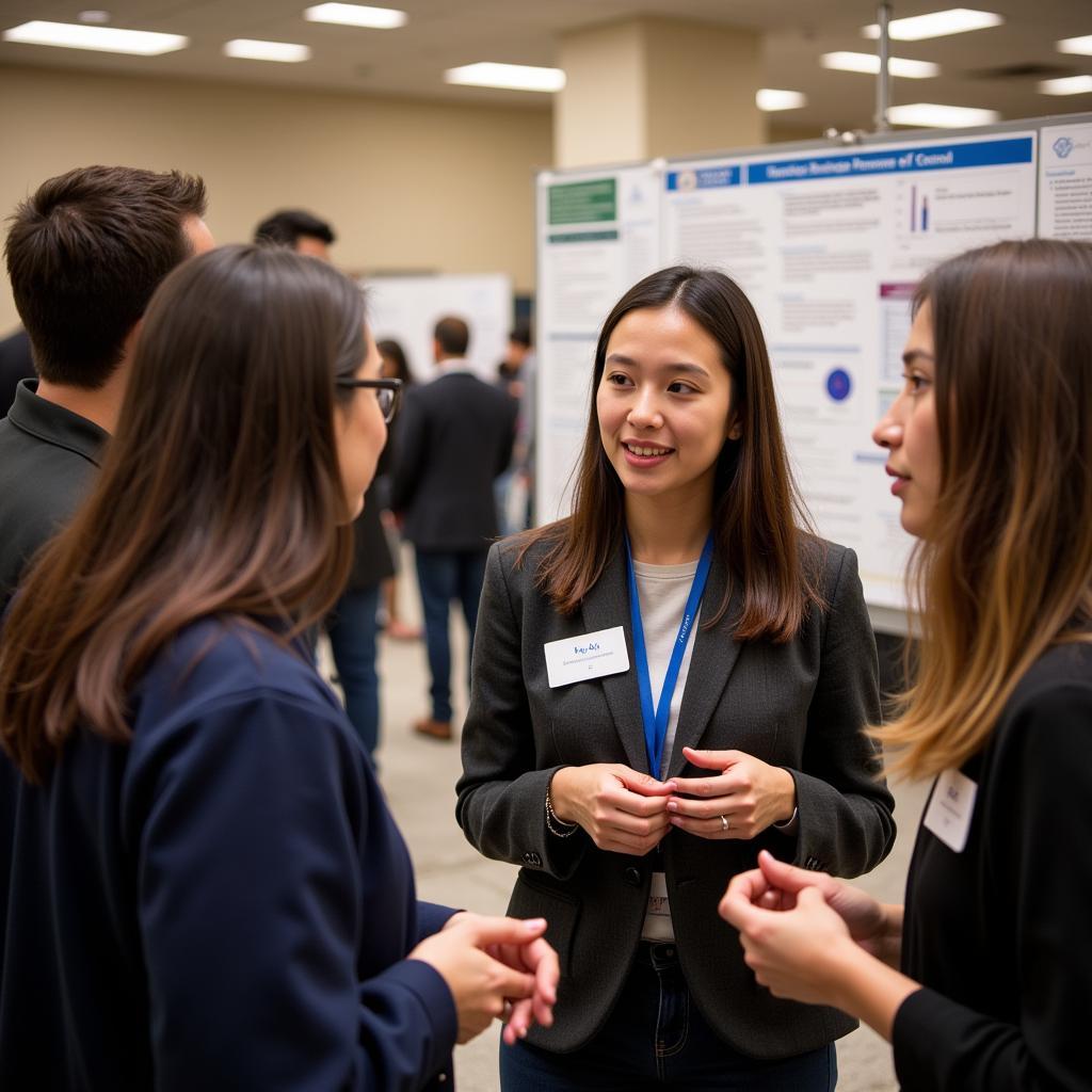 UCI student presenting their research findings at a conference