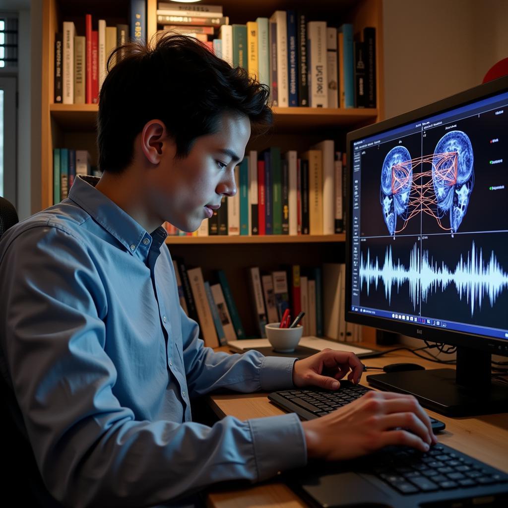 An undergraduate student conducting research on paranormal phenomena.