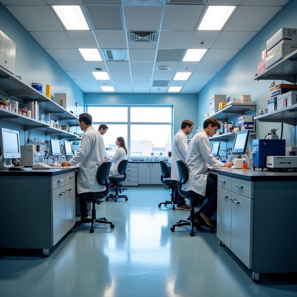 Researchers conducting a study in a University of Arizona lab