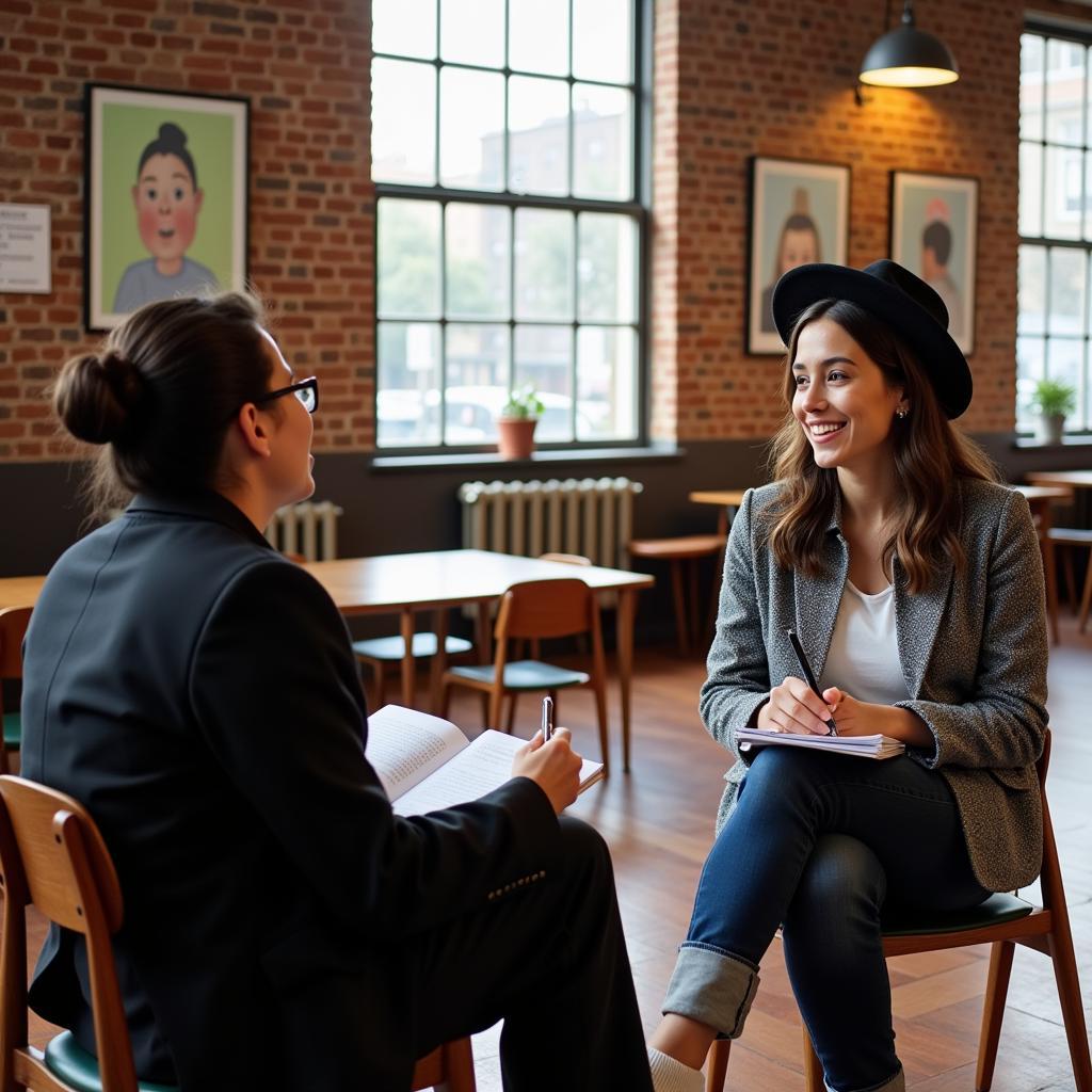 Urban Ethnographer Conducting an Interview