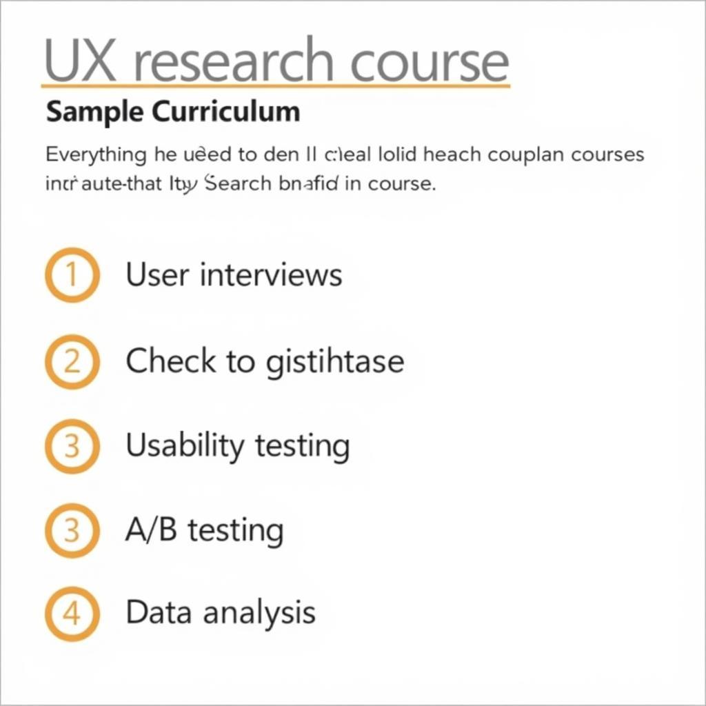 UX Research Course Curriculum Overview